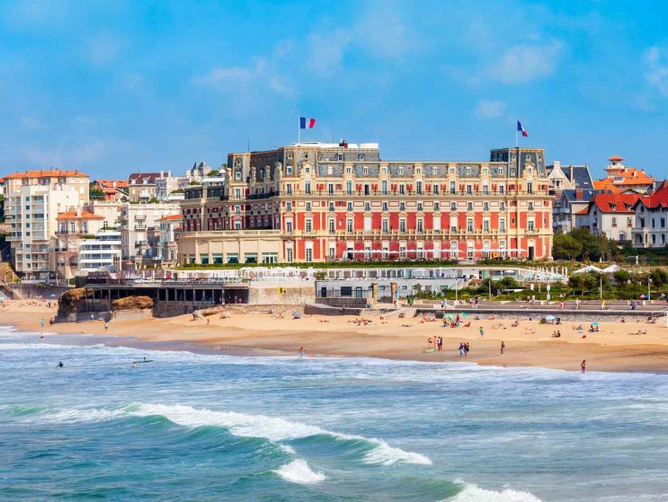 Hôtel du Palais sur la plage de Biarritz