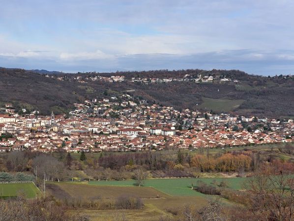 Vue sur la commune de Cebazat