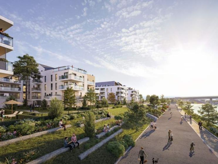 Bords de Loire dans le quartier des Berges d'Houlippe