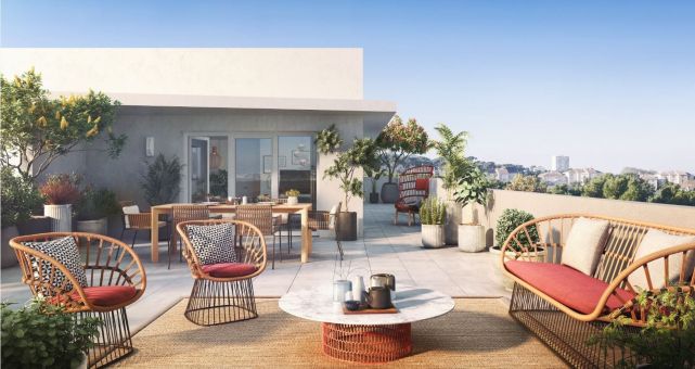 Terrasse avec vue sur la ville de Marseille 
