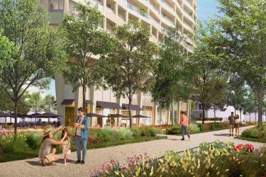 Perspective extérieure de la résidence Bordonova au cœur du quartier Bordeaux belvédère réalisée par Nexity