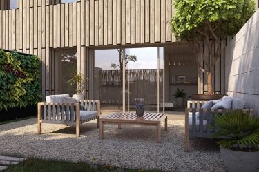 Terrasse de la résidence Parc'coeur à Tours