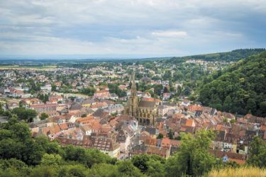 Ville de Thann vue en hauteur