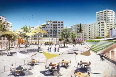 Esplanade du quartier Belvédère à Bordeaux