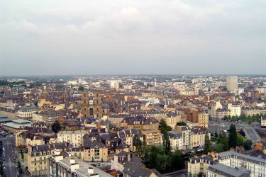 Rennes vue du ciel, ville idéale pour investir dans l'immobilier avec Nexity