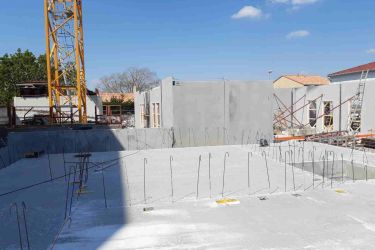 Photo du début des travaux sur le chantier de la résidence Le 135 Sautel à La Rochelle