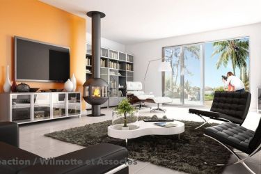 Salon ouvert sur l'extérieur à Nice